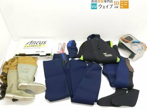 ダイワ 友舟ストッパー SP2、ARCUS ドット付 鮎タイツ AYU-204、ステンレス製 鮎おとり缶 木曽 4号 等 計10点セット