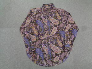 ETRO ペイズリー柄シャツ SIZE : M BLACK系