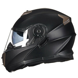 フリップアップヘルメット システムヘルメット ヘルメット バイク用 フルフェイス 春秋冬 9色艶消し黒