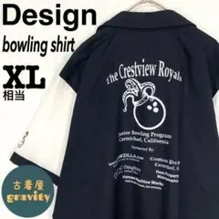 【激レア】CRUSIN USA☆ボーリングシャツ　バックプリント　オープンカラー