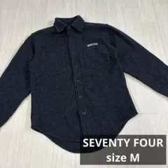 SEVENTY FOUR グレー ウール　長袖シャツ　M 小さめ　ワークシャツ