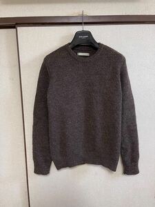 【即決】【良品】 NUMBER NINE ナンバーナイン CREWNECK KNIT ニット セーター BROWN ブラウン 茶色