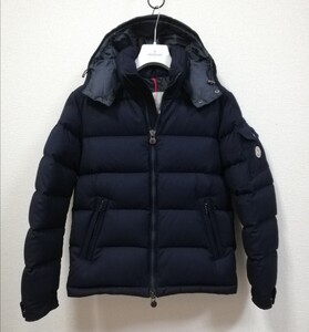 美品 MONCLER モンジュネーブル ダウンジャケット 国内正規品 ネイビー サイズ1 ワッペン モンクレール MONTGENEVRE 送料無料