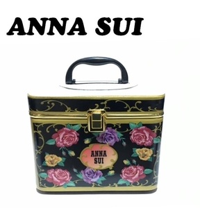 【ANNA SUI】(NO.5880)アナスイ バニティボックス　コスメBOX　持ち手付き　ローズ柄　未使用　レア　外箱は汚れあり