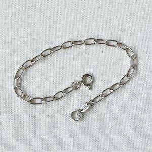 VINTAGE SILVER 925 CHAIN BRACELET / STARLING SILVER 950 900 800 シルバー ヴィンテージ アンティーク 英国 UK USA