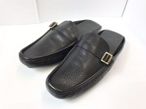 (D) GUCCI グッチ レザー ミュール 5.5 ブラック シューズ