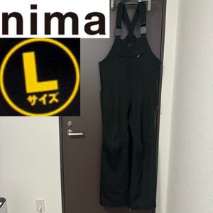 NIMA ニマ スノーボード スノボ サロペット オーバーオール ビブ ビブパンツ パンツ ブラック ズボン Lサイズ L メンズ 黒 ビブパン つなぎ