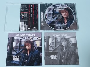 ☆送料無料☆帯付き☆Hurry Up and Wait / JOE LYNN TURNER/ジョー・リン・ターナー / Al Pitrelli / Tony Bruno