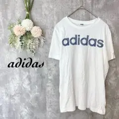 ◇【アディダス】adidas 半袖Tシャツ　ビックロゴ　楽ちん　リメイク品にも