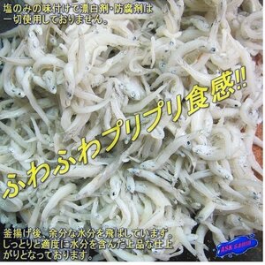 2箱、ふわふわプリプリ「釜揚げしらす1kg」中サイズ、地物『魚王国』山陰境港