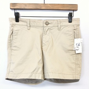 ギャップ 【新品】KHAKIS by GAP ショートパンツ ショーツ ボトムス 無地 ジップフライ 綿×ポリウレタン 61 ベージュカーキ レディース