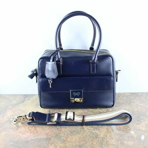 ANYA HINDMARCH CARCAR LEATHER 2WAY SHOULDER BAG/アニヤハインドマーチカーカーレザー2wayショルダーバッグ