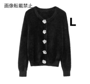 vintage ヴィンテージ レトロ フラワー 花 ボタン ニット カーディガン トップス Lサイズ レディース★ZARA 好きな方に★秋冬新作 新品★