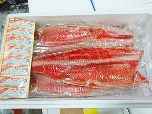 定塩紅鮭フィーレ 8kg 約9枚 さけ サケ 鮭 べにさけ ベニサケ べにざけ ベニザケ 紅鮭 フィレー 汐紅鮭 塩紅鮭 【水産フーズ】