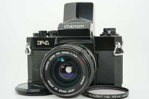 良品 Canon F-1 後期 一眼レフフィルムカメラ Speed Finder FD 24mm f2.8 S.S.C. SSC 広角 単焦点 マニュアル オールドレンズ