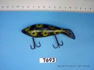 VINTAGE WOODEN LURE HEDDON TADOPOLY #5000 C1919 （7693-7A　）USA MADE #OLDLURE #ARTLURE_VINTAGE ＃ヴィンテージルアー