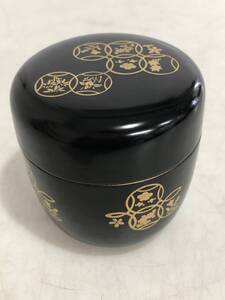 HB2046　棗　なつめ　七宝蒔絵　　茶道具　金彩