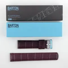 BARTON アリゲーターグレインレザーバンド 21mm Merlot