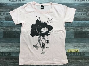 graniph グラニフ メンズ レディース 森の仲間たち プリント 半袖Tシャツ 小さいサイズ SS ピンク