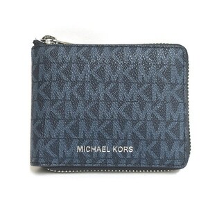 MICHAEL KORS マイケル コース 36U2LCOF3B MK柄 二つ折り ジップ 財布【送料無料】中古品 used AB