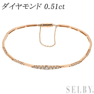 マグネット/ K18PG ダイヤモンド ブレスレット 0.51ct 新入荷 出品1週目 SELBY