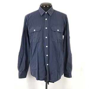 サタデーズ ニューヨークシティ/SATURDAYS NYC★長袖シャツ【Mens size -M/紺/navy】Tops/Shirts◆BH203