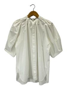 HYKE◆23ss/T/C BALLOON SLEEVE SHIRT/1/コットン/WHT/231-15191