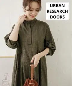 URBAN RESEARCH DOORS バルーンスリーブ切替ワンピース