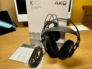 AKG K702 開放型ヘッドホン＋純正カールケーブル＋NEUMANN(ドイツ製)ケーブル