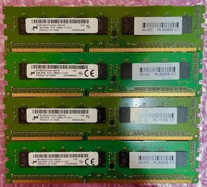 W296☆Micron DDR3L PC3L-12800E-11-13-E3 4GB ×4計16GB Memory メモリー 動作確認済み