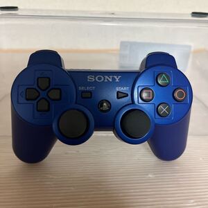 未検品 比較的キレイ SONY ワイヤレスコントローラ (DUALSHOCK3) メタリック・ブルー PlayStation3 コントローラー 動作未確認 A933