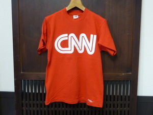 USA古着　Tシャツ FRUIT OF THE LOOM M CNN 赤　レッド　MADE IN USA 80s 90s