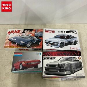 1円〜 アオシマ等 1/24 TRD AE86トレノ N2仕様 ‘85 トヨタ サーキットの狼 カウンタックLP400 ハマの黒ヒョウ 流石島レース仕様#12 他