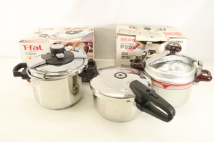 ★圧力鍋まとめ Frissler T-fal Clipso 6L クックオール 理研 調理器具 料理 鍋 なべ クッキング _BIB_B1223-I021