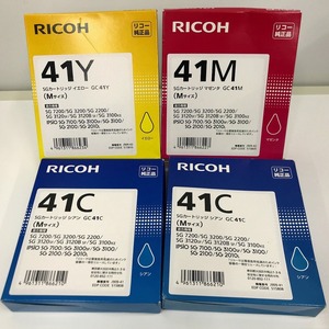 【未使用】 リコー RICHO SGカートリッジ ４個セット(マゼンタ イエロー シアン)インク GC４１