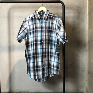 Hurley S/S SHIRT ”OMBRE” XSサイズ 半袖シャツ ハーレー 青 黒 チェック
