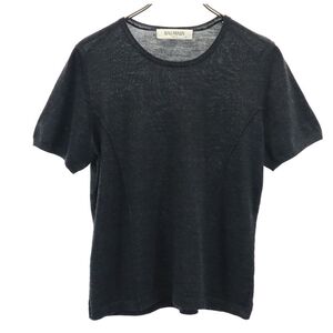 バルマン 半袖 毛 Tシャツ 40 グレー BALMAIN レディース