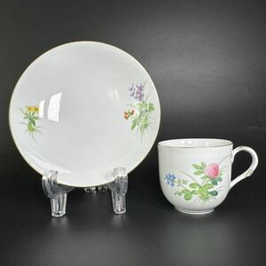 新品 マイセン 草原に咲く花 コーヒーカップ&ソーサー1客、1級品