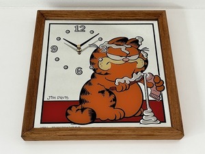 ガーフィールド Garfield ヴィンテージ ミラー ウォールクロック 1980