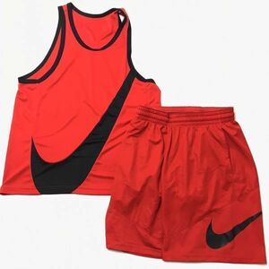 NIKE ナイキ ビッグスウォッシュ タンクトップ ハーフパンツ 上下セット 赤 L DH7173/718830-657 23-0705-2-17/18