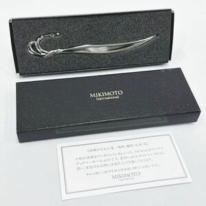 未使用保管品 MIKIMOTO ミキモト ブックマーカー 18-8 ペーパーナイフ しおり パール 真珠 箱付き R店0515☆