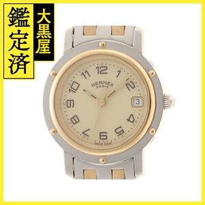 HERMES　エルメス　クリッパー　CL4.220　GP/SS　女性用クオーツ時計【473】