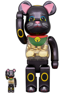 【新品未開封】BE@RBRICK 招き猫 小判 千万両 黒メッキ 100％ & 400％