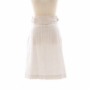 新品 ニナリッチ ドットレース スカート NINA RICCI ★38 ライトベージュ 定価￥129150