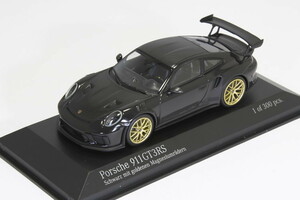 ミニチャンプス 1/43 ポルシェ 911 (991-2) GT3 RS 2018 ブラック Black / Golden Magnesium Wheels 300台限定