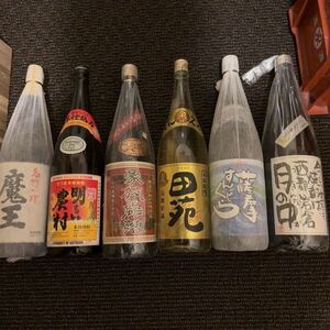 本格焼酎 魔王 明るい農村 豪放磊落 田苑(麦) 薩摩すんくじら 月の中 杜氏のお気に入り 1.8リットル 1升 6本セット