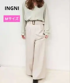 INGNI ワイドパンツ　Mサイズ　アイボリー