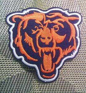 《橙CB熊》◆新品NFL シカゴ・ベアーズ Chicago Bears刺繍ワッペン （パッチ）◆アメリカ スポーツ◎アメフト アメリカンフットボール