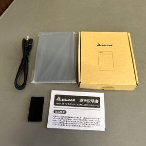 SALCAR 2.5インチポータブルSATA HDD/SSDケース USB3.0 黒 ブラック ※テープが貼ってあるので中身は未使用と思われます。