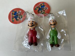 送料込み スーパーマリオ SUPER MARIO マリオ ルイージ マスコット フィギュア 任天堂 景品用 非売品 キーチェーン キーホルダー